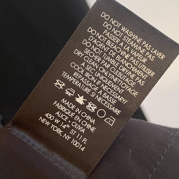 Alice + Olivia Black Jean Lace Insert Mini Dress - Picture 9 of 9